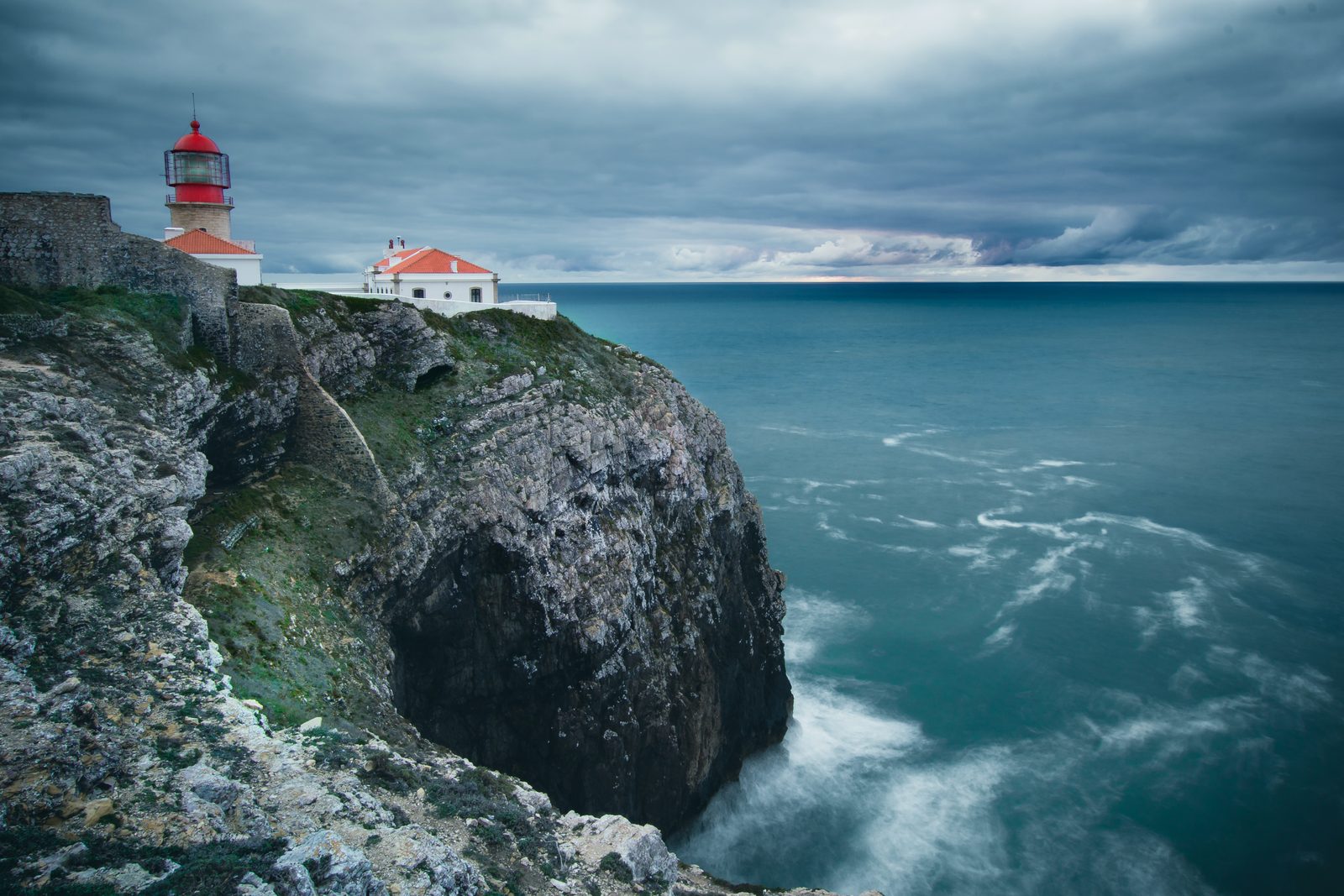 Cabo de São Vicente, with the cliffs above the Atlantic near Sagres